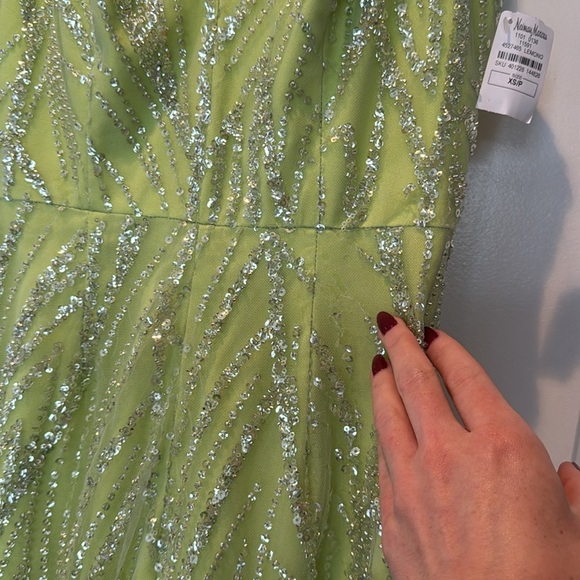 NWT Dress The Population Black Label "Charlie" jumpsuit XS Lemongrass Multi - Picture 11 of 16